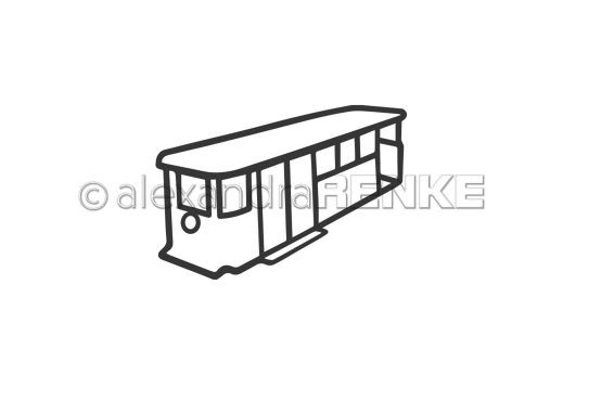 alexandraRENKE Stanzschablone Straßenbahn