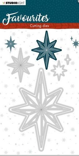 Studio Light Embossing Die Cut Stencil Winter‘s Favourites nr.338 Sterne