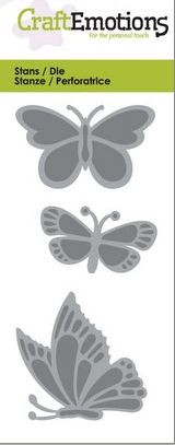 CraftEmotions Stanzschablonen Schmetterlinge 115633/0145