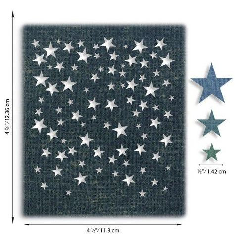 Sizzix Thinlits Die Set - Falling Stars 4PK 664732 Tim Holtz