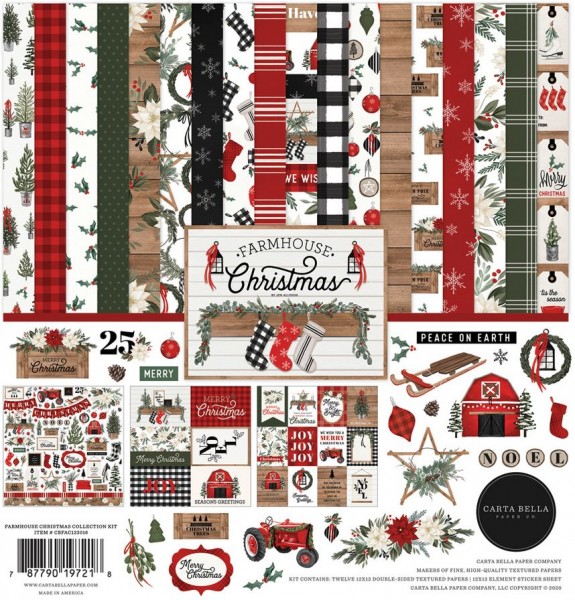 Carta Bella 12x12 Collection Kit Farmhouse Christmas