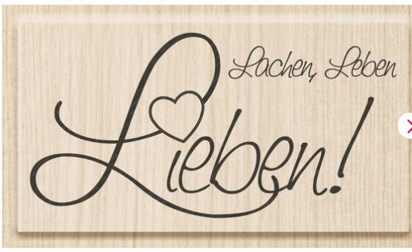 Holzstempel Heyda leben - lachen - lieben