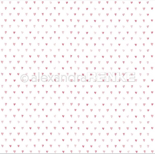 alexandraRENKE Designpapier Herzchen