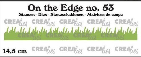 Crealies On the Edge die stans no. 53 Randstanzschablone / Stanzschablone Gras