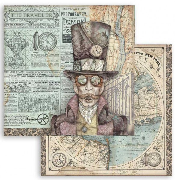 Stamperia Scrapbooking paper double face Sir Vagabond 12x12