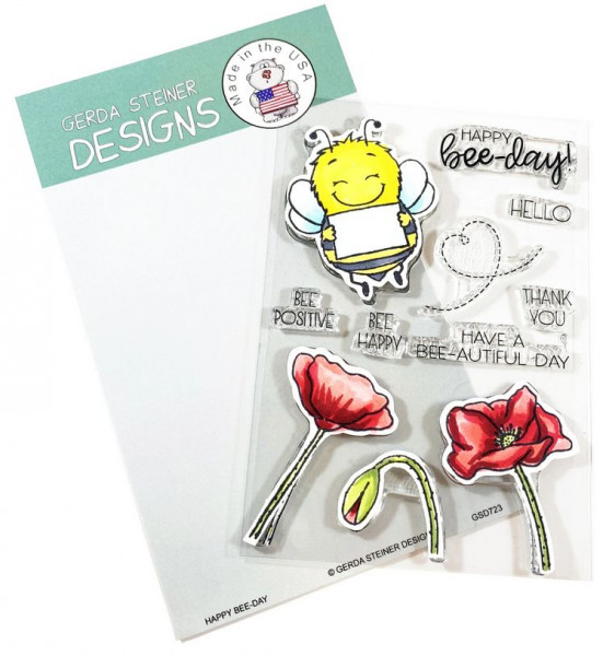 Gerda Steiner Designs Happy Bee-Day Clear Stamps