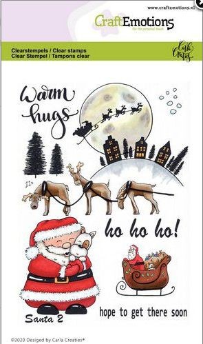 CraftEmotions clearstamps A6 - Santa 2 Carla Creaties