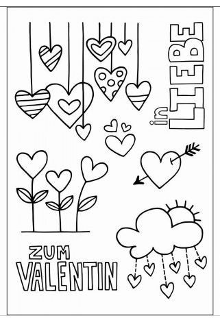 efco clear stamps Stempelset zum Valentin 4511250