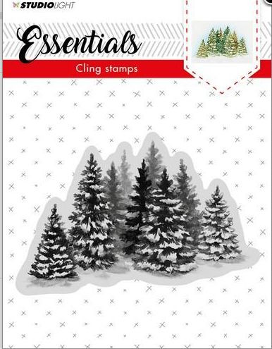 StudioLight Essentials Cling Stamp Weihnachten Tannenwald mit Schnee