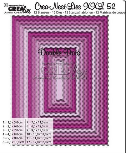CREAlies Crea-Nest-Lies XXL 52 Double Dots Rechtecke