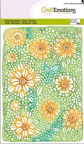 CraftEmotions clearstamps A6 - Blumiger Hintergrund GB