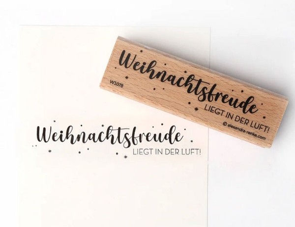 alexandraRENKE Holzstempel 'Weihnachtsfreude liegt in der Luft'