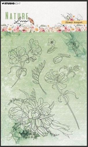 Studio Light Clear Stamps Flower bouquet Nature Lover nr.592 99x139x3mm