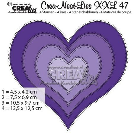 CREAlies Crea-Nest-Lies XXL 47 Double Dots Herzen