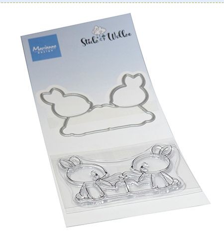 Marianne Design Rabbit and Friends Stanzschablone und Clear stamp