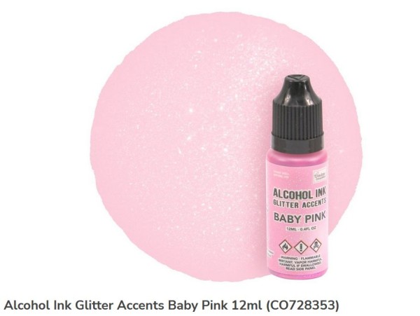 Couture Creatiions Alkohol ink Glitter Accents Baby Pink