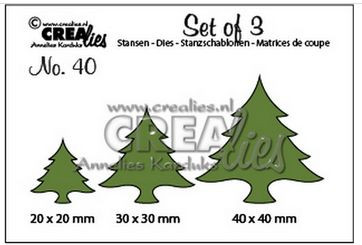 CREAlies Stanzschablonen Tannenbäume CLSet40