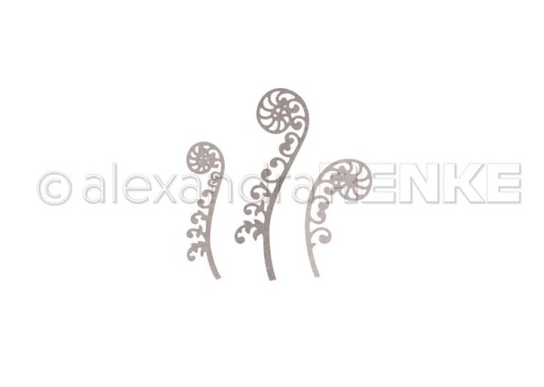 alexandraRENKE Stanzschablone 'Farn Spiralen Trio'