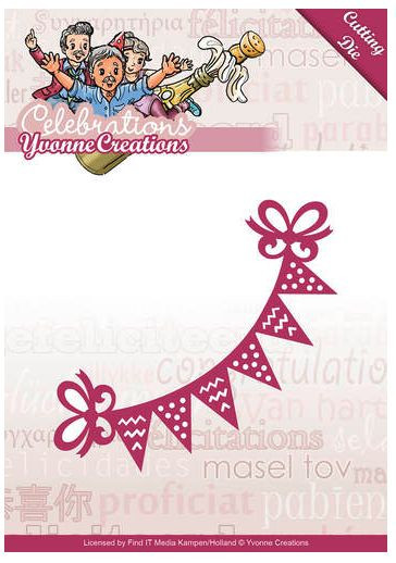 Yvonne Creations Celebrations Stanzschablone Bunting / Wimpelkette YCD10049
