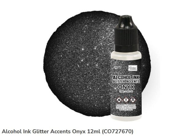 Couture Creations Alkohol ink Glitter Accents Onyx