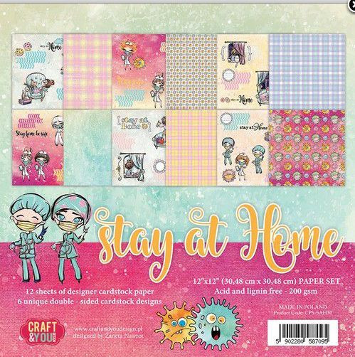 Craftandyou Design Paper Set Stay at Home