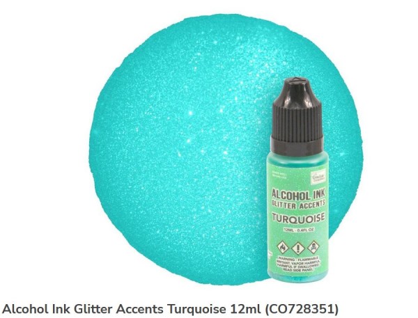 Couture Creations Alkohol ink Glitter Accents Turquoise