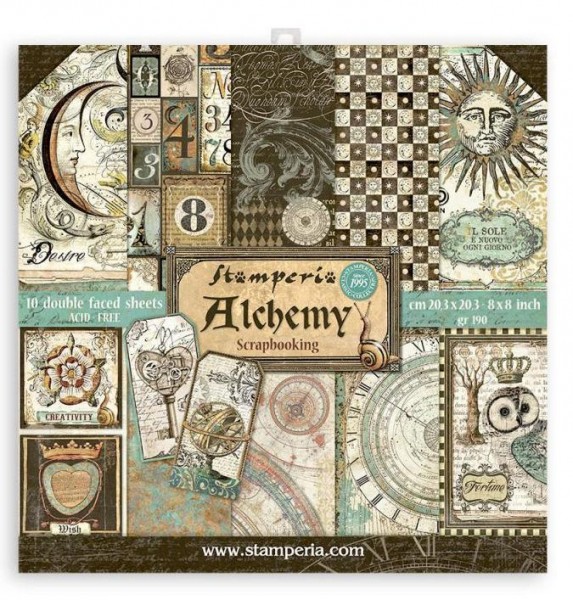 Stamperia 8x8 Paper Pad Alchemy