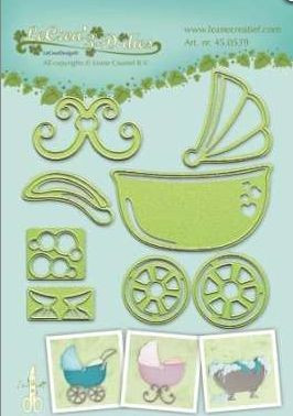 LeCrea Stanzschablonset Kinderwagen / Badewanne 45.0539