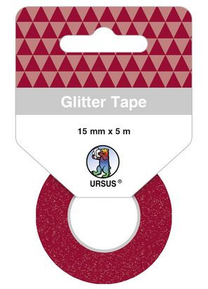 Ursus Glitter Tape weinrot 15 mm x 5 m