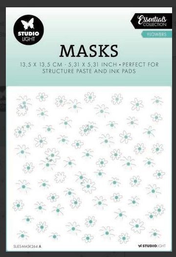Studio Light Mask Stencil Flowers Essentials nr.264 SL-ES-MASK264 135x135x1mm