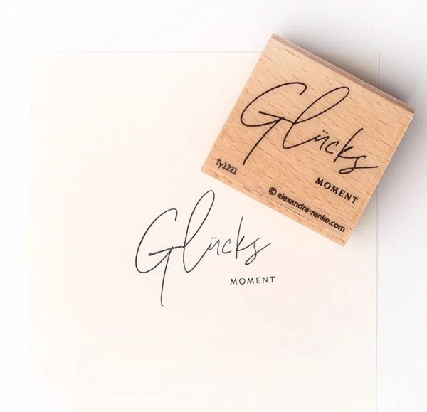 AlexandraRENKE Holzstempel 'Glücksmoment'