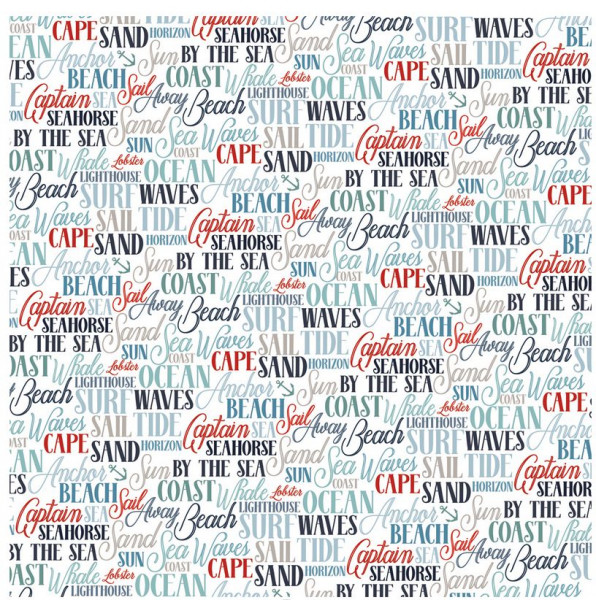 Carta Bella 12x12 Designpapier By the sea Coastal words