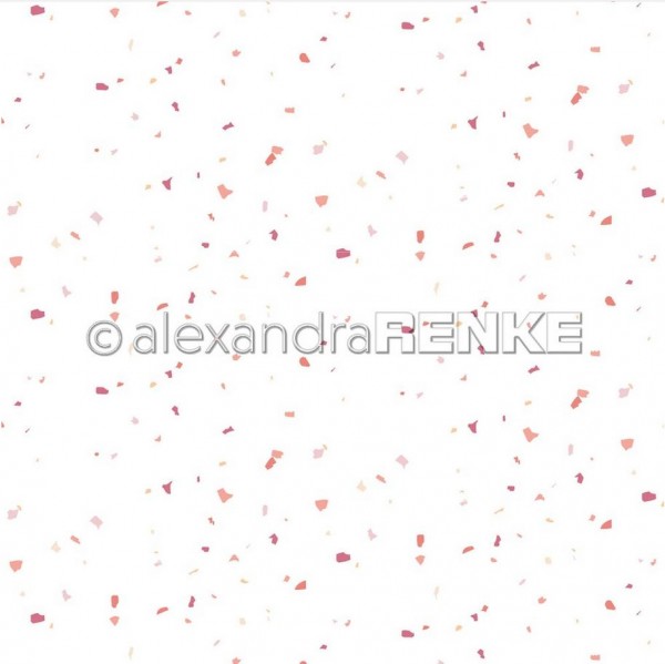 alexandraRENKE Designpapier Terrazzo Muster in Rose Tönen