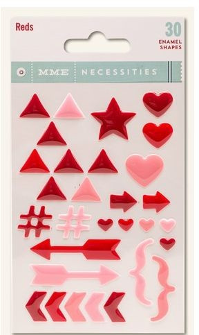 My Mind's eye enamel shapes 30 Stück red #NC 1032