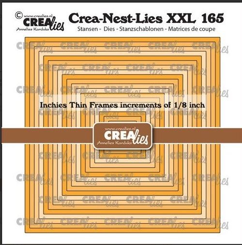 Crealies Crea-Nest-Lies XXL Inchies quadratische dünne Rahmen max. 5,125 x 5,125 inch