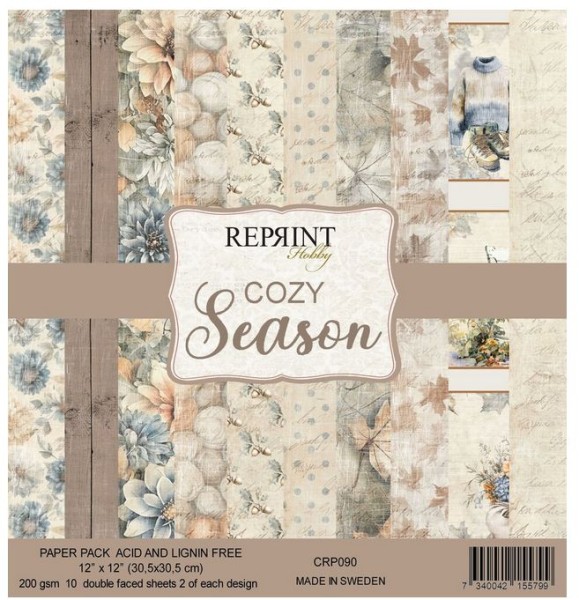 Reprint Hobby Cozy Season 12x12 Inch Paper Pack