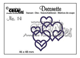 CREAlies Stanzschablone Herzen CLDR14