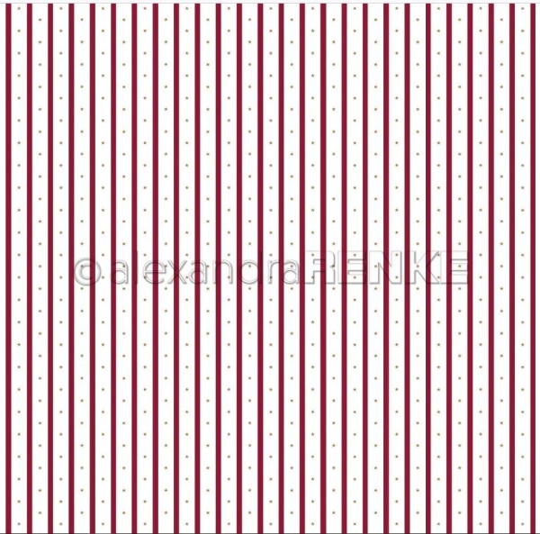 alexandraRenke Designpapier 'Sternenstreifen Dunkelkirsche' 200g/m²