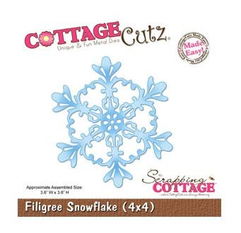 Cottage Cutz Stanzschablone Filigre Snowflake 4x4