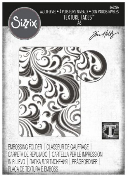 Sizzix Texture Fades Embossing Folder - Swirls Tim Holtz