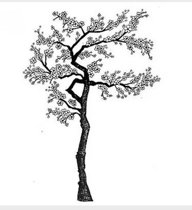 Lavinia Clear Stamp Cherry Blossom Tree Kirschbaum mit Blüten 5 x 7 cm
