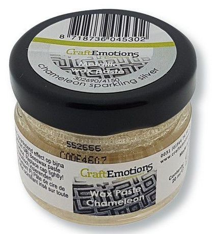 CraftEmotions Wachspaste Chamäleon - funkelndes Silber 20 ml