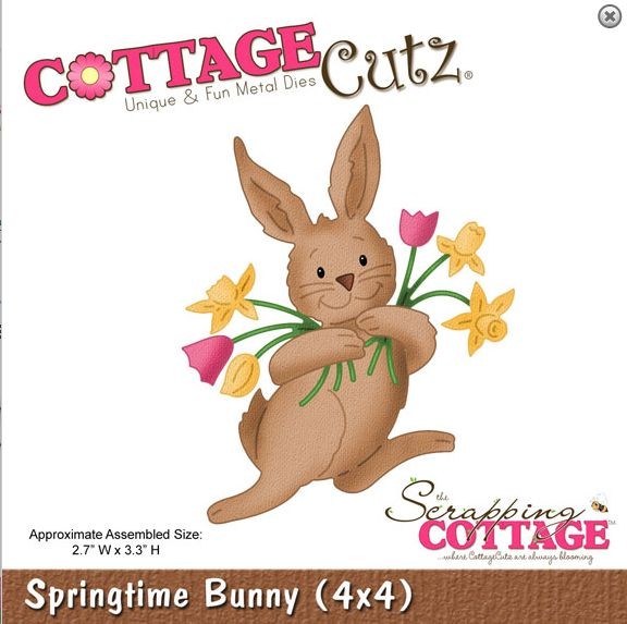 Cottage Cutz Stanzschablone Springtime Bunny 4x4