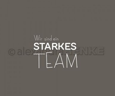 alexandraRENKE Holzstempel wir sind ein starkes Team Typostempel