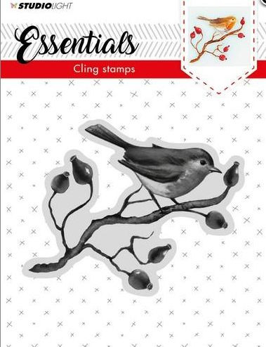 StudioLight Essentials Cling Stamp Weihnachten Rotkehlchen