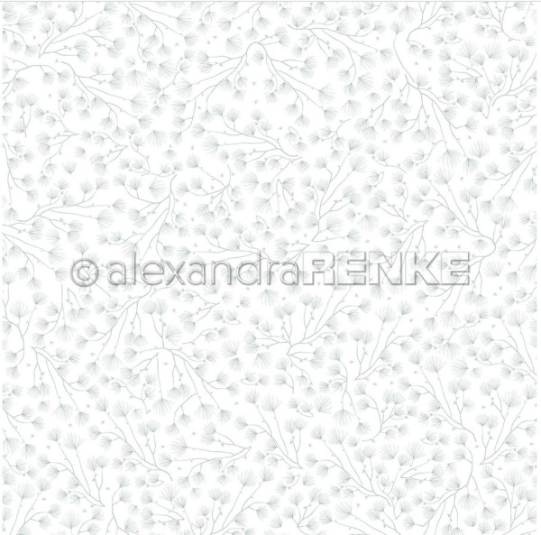 alexandraRENKE Designpapier Kieferzweig-Vielfalt Jaspisgrün