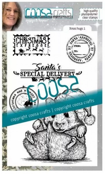 COOSA Crafts • Clear Stempel A6 Xmas hugs 1