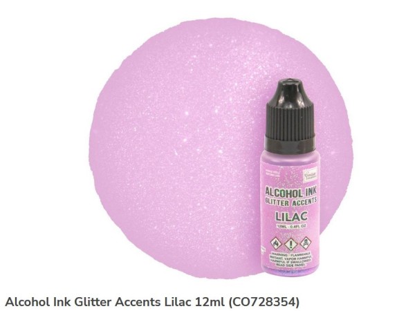 Couture Creations Alkohol ink Glitter accents Lilac