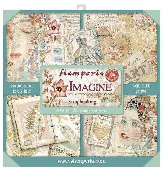 Stamperia Imagine Maxi Pad 22 Blatt 12x12