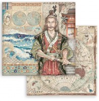 Stamperia Scrapbooking Double face sheet - Sir Vagabond in Japan samurai 12x12 Stamperia Scrapbooking Double face sheet - Sir Vagabond in Japan samurai 12x12